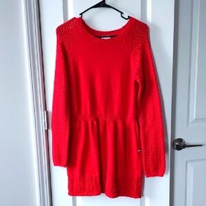 Cat & Jack Vibrant Red Crew Neck Sweater Xl